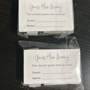 White Party Guessing Game Cards